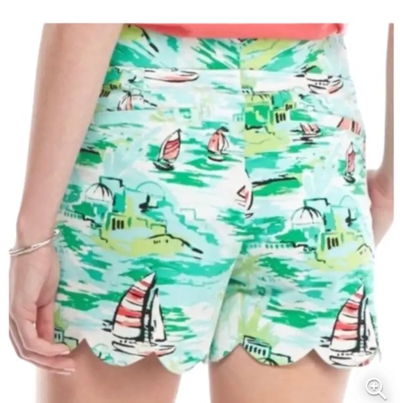 Crown & Ivy scalloped sailboat shorts with stretch. Worn 2x‎ - Picture 2 of 6